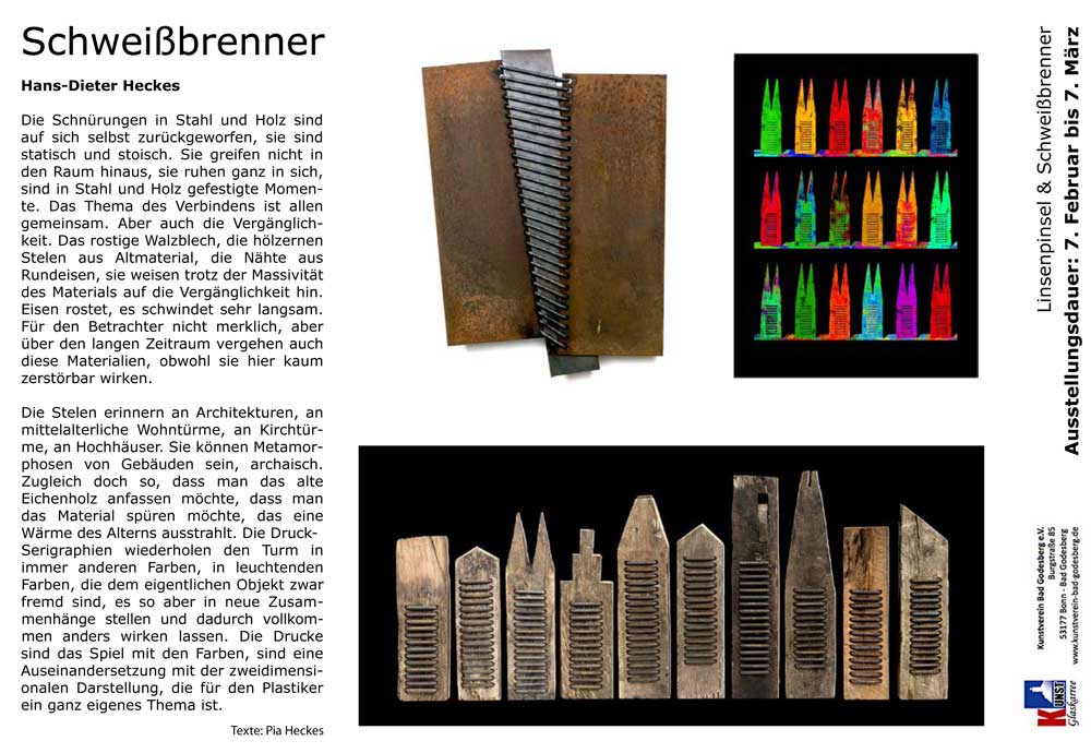 Flyer zur Ausstellung im Kunstkarree, Kunstvereins Bad Godesberg e.V., Burgstraße 85, 53177 Bonn-Bad Godesberg vom 7.2 bis 7.3.2021