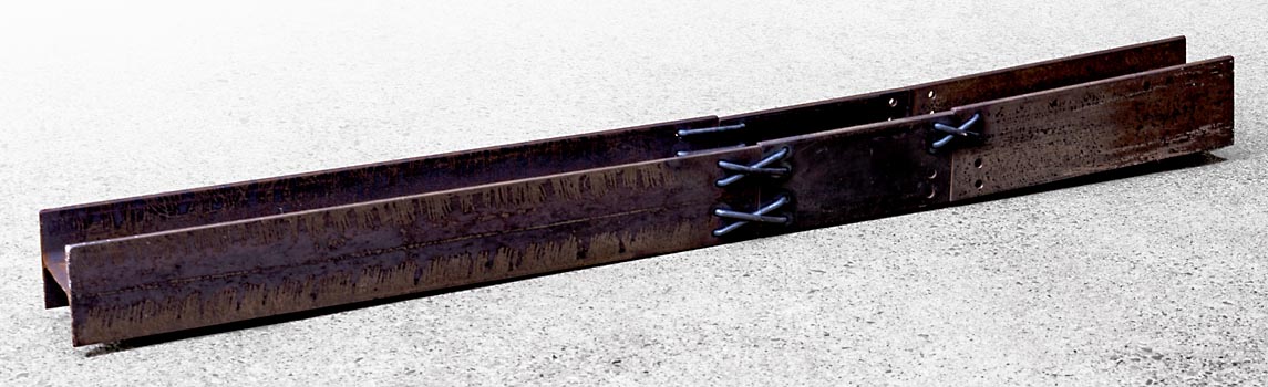 HD Heckes Stahlobjekt, Doppel-T Träger IPB 120, 153cm, 3 Einzelstücke: 41, 27, 85 cm, 36 kg, 1986