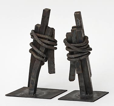 HD Heckes Stahlplastik, Kl. Buchst&uumtzen, 8 bzw 11/7/18 cm, 1988